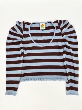 Farm Rio Striped Knit Blouse